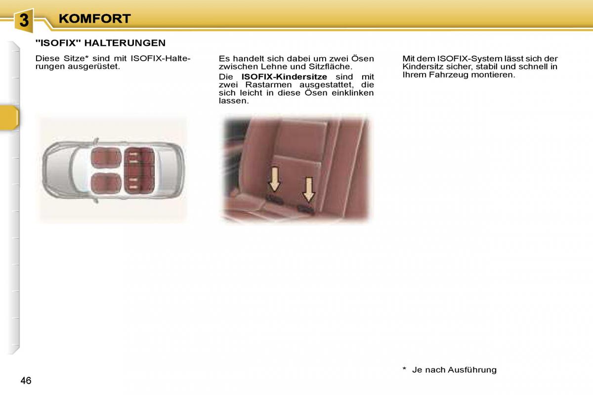 Peugeot 307 CC Handbuch / page 50