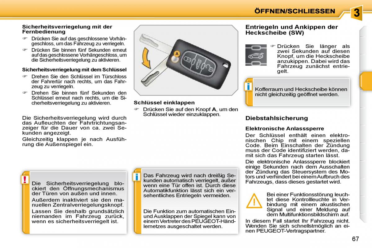 Peugeot 207 Handbuch / page 56