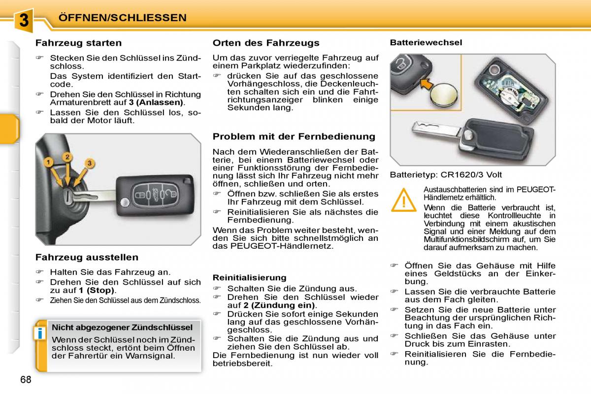 Peugeot 207 Handbuch / page 57