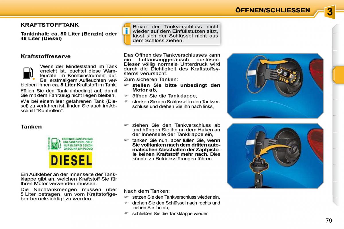 Peugeot 207 Handbuch / page 72