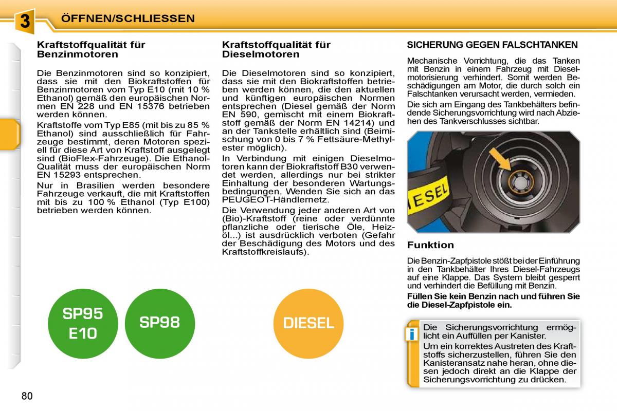 Peugeot 207 Handbuch / page 73