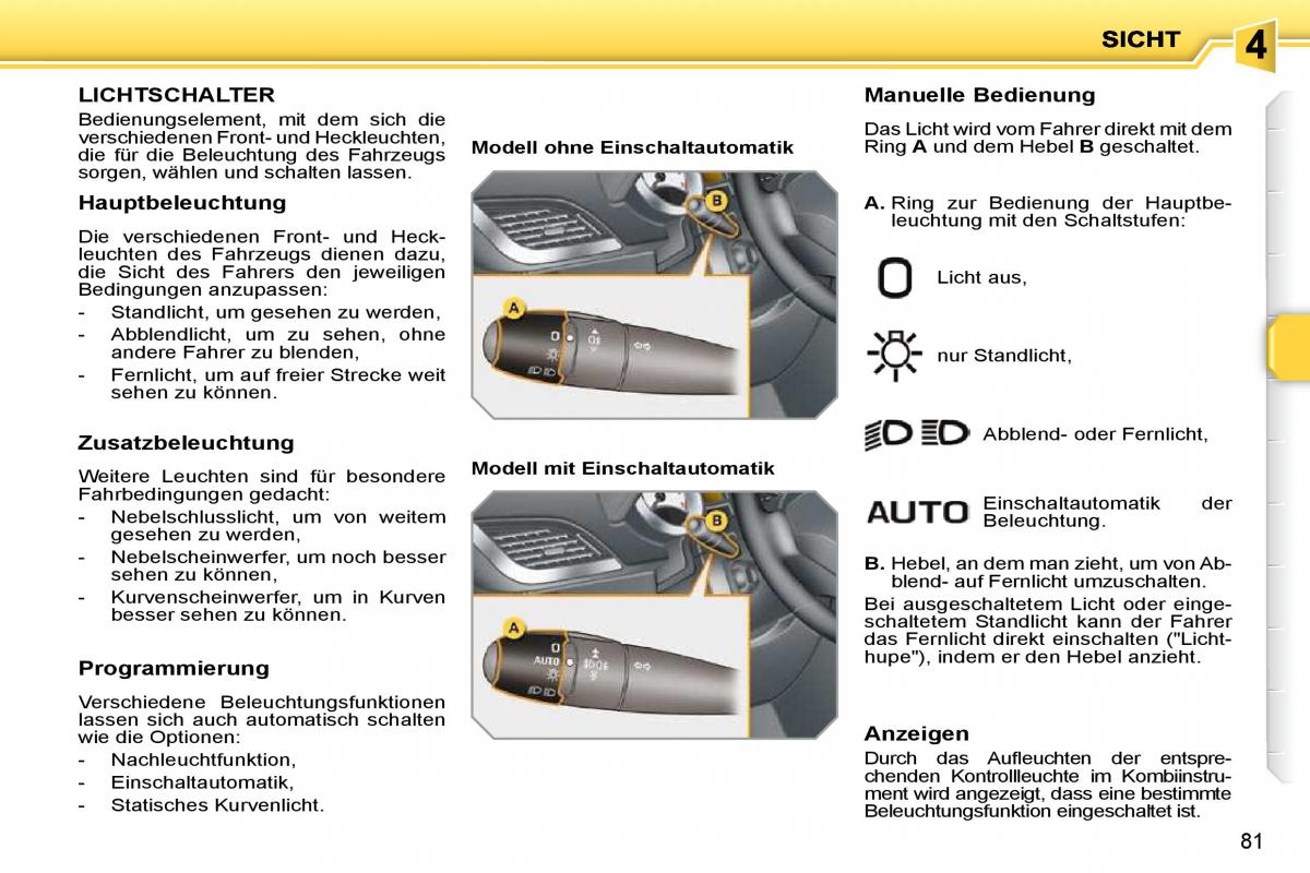 Peugeot 207 Handbuch / page 75