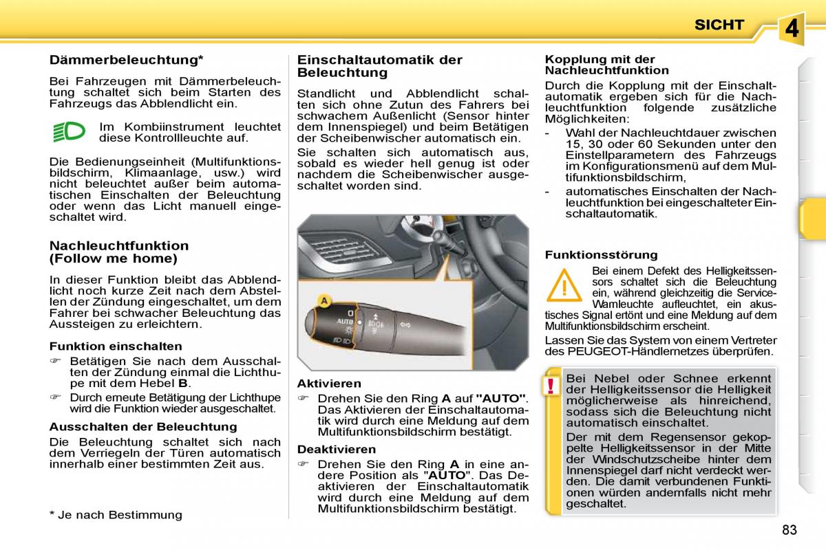 Peugeot 207 Handbuch / page 77