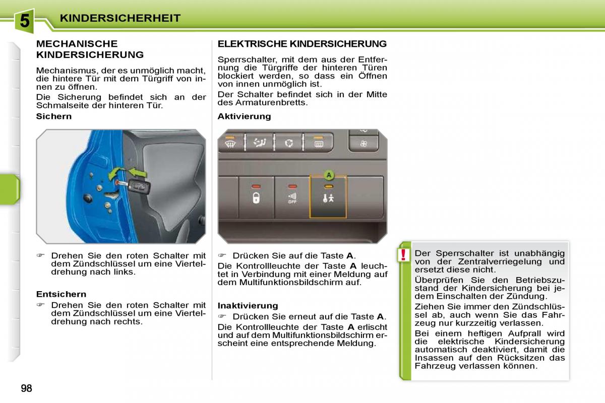 Peugeot 207 Handbuch / page 94