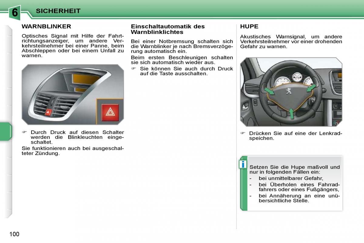 Peugeot 207 Handbuch / page 96