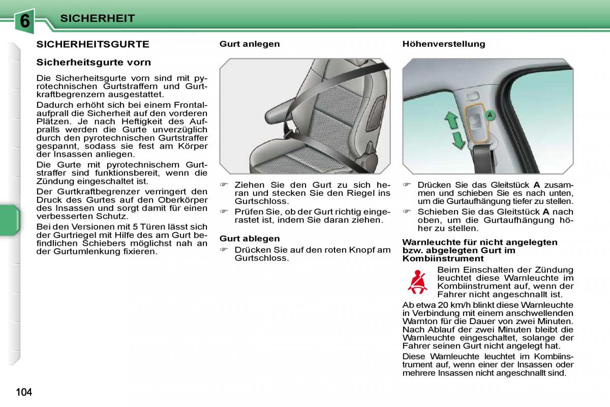 Peugeot 207 Handbuch / page 100