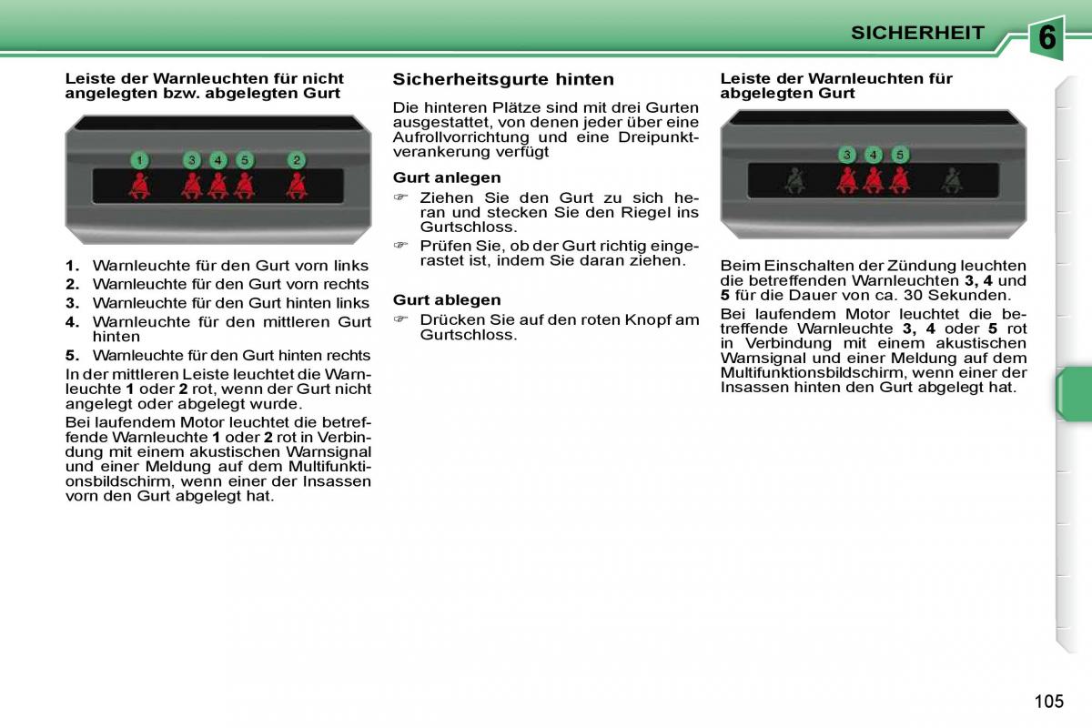 Peugeot 207 Handbuch / page 101