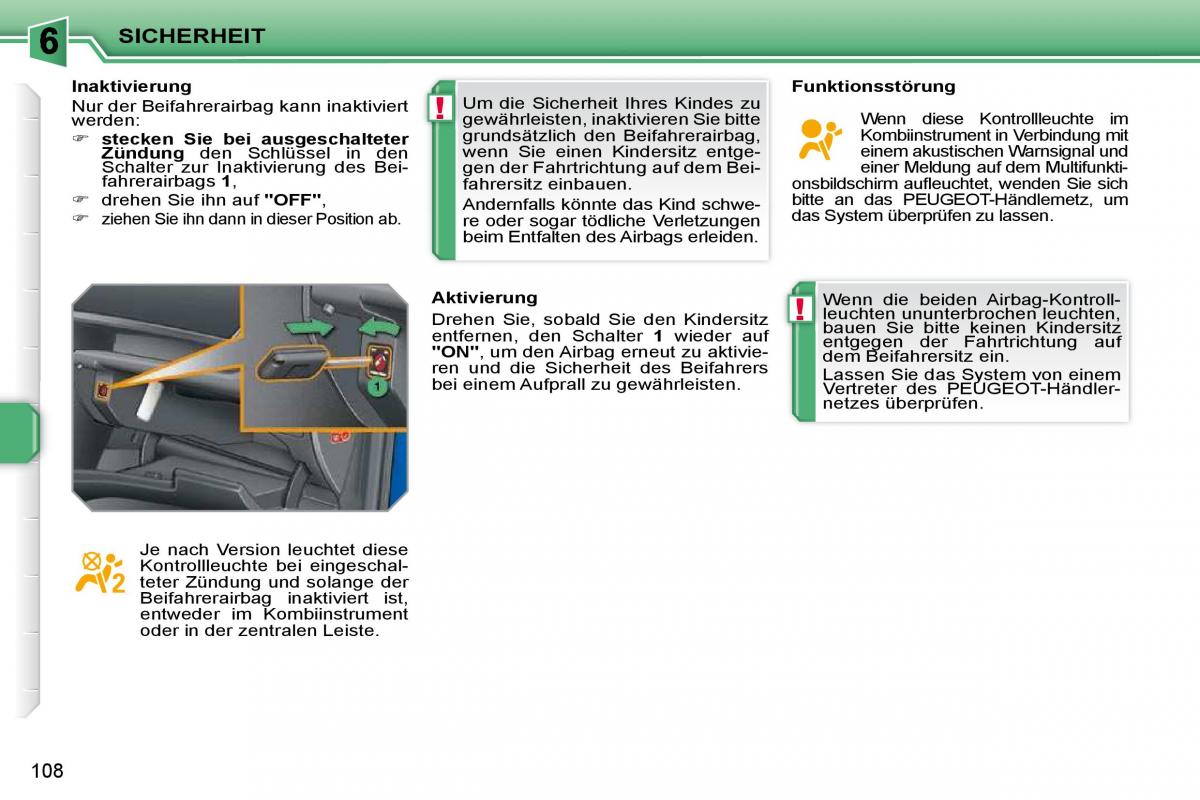 Peugeot 207 Handbuch / page 104