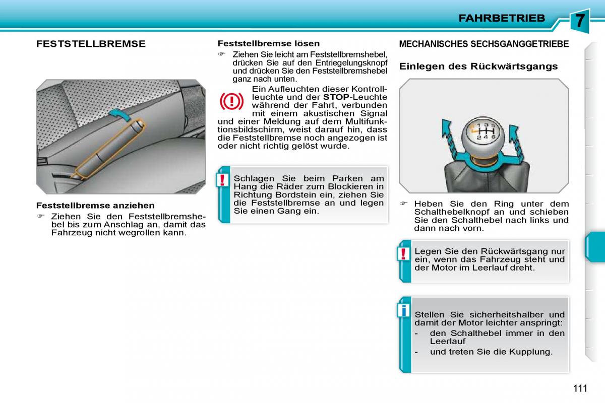 Peugeot 207 Handbuch / page 107