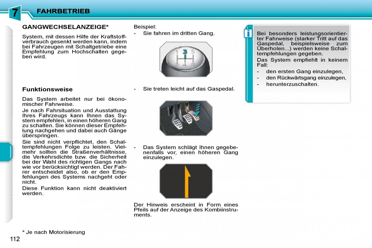 Peugeot 207 Handbuch / page 108