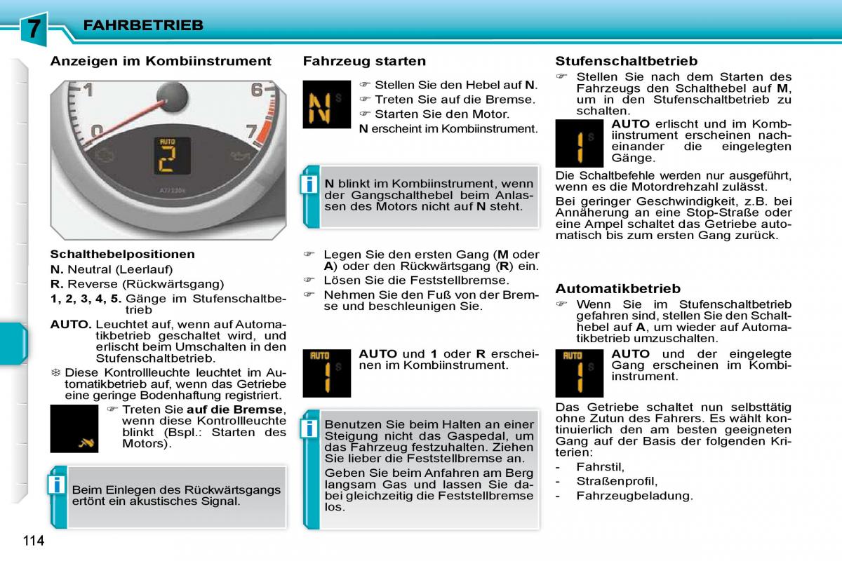 Peugeot 207 Handbuch / page 110