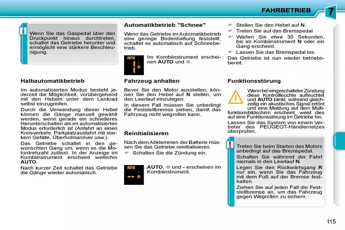 Peugeot 207 Handbuch / page 111