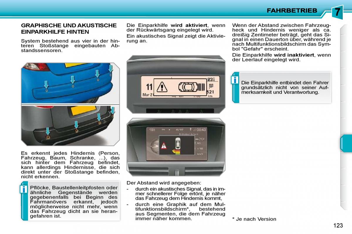 Peugeot 207 Handbuch / page 119