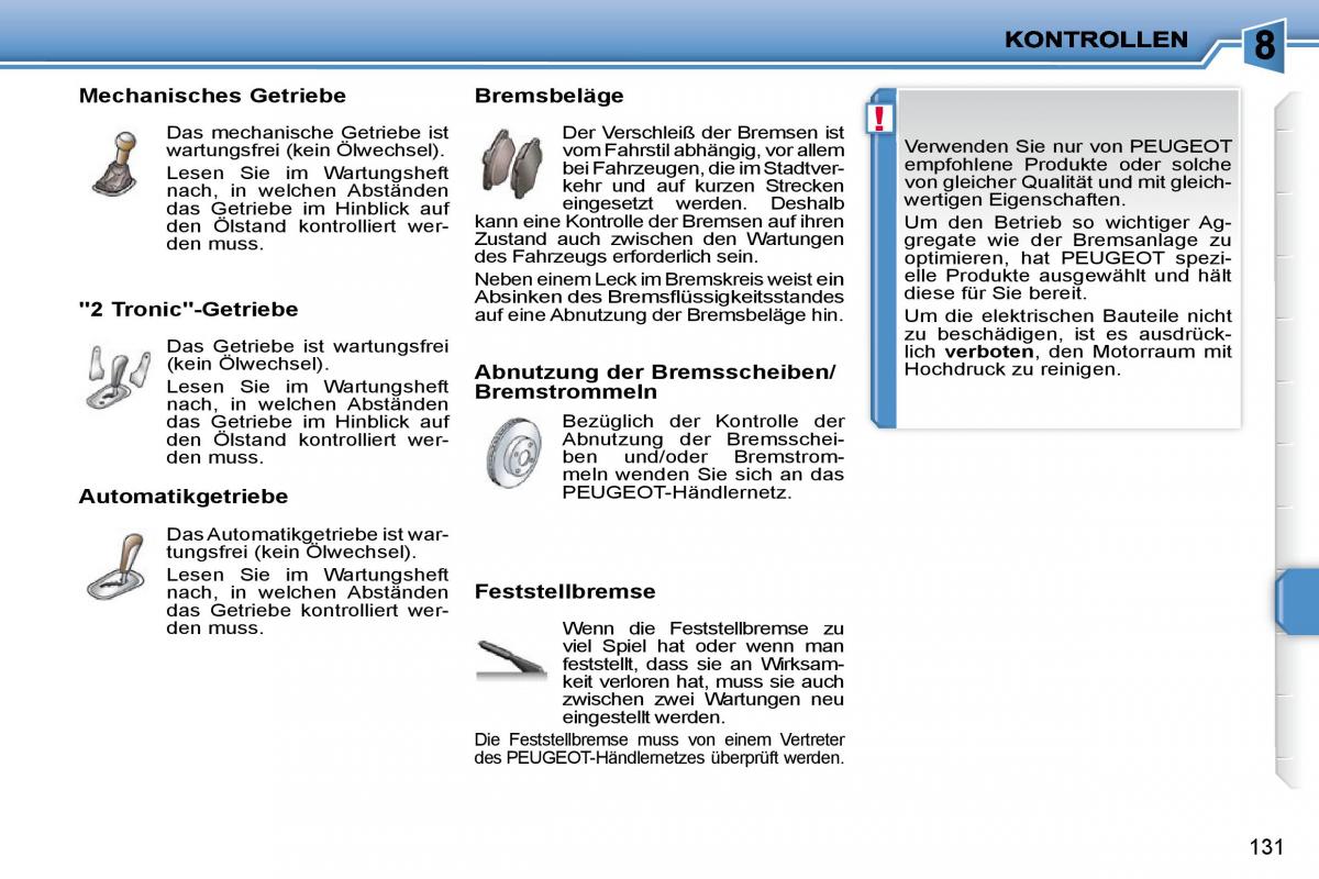 Peugeot 207 Handbuch / page 127