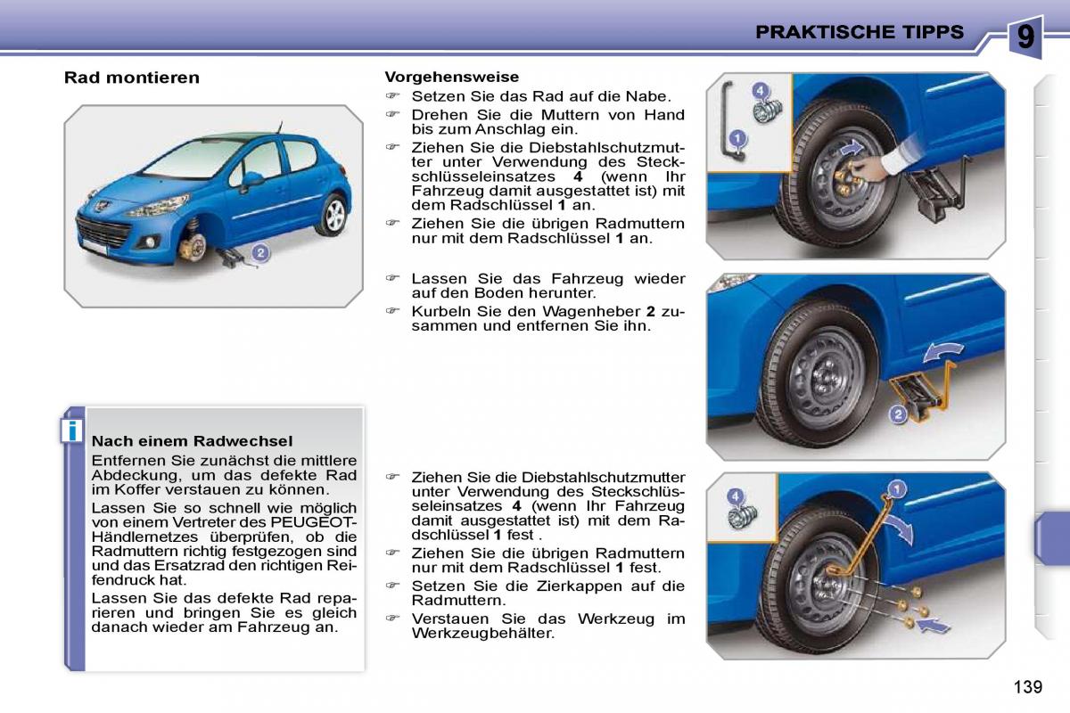 Peugeot 207 Handbuch / page 135