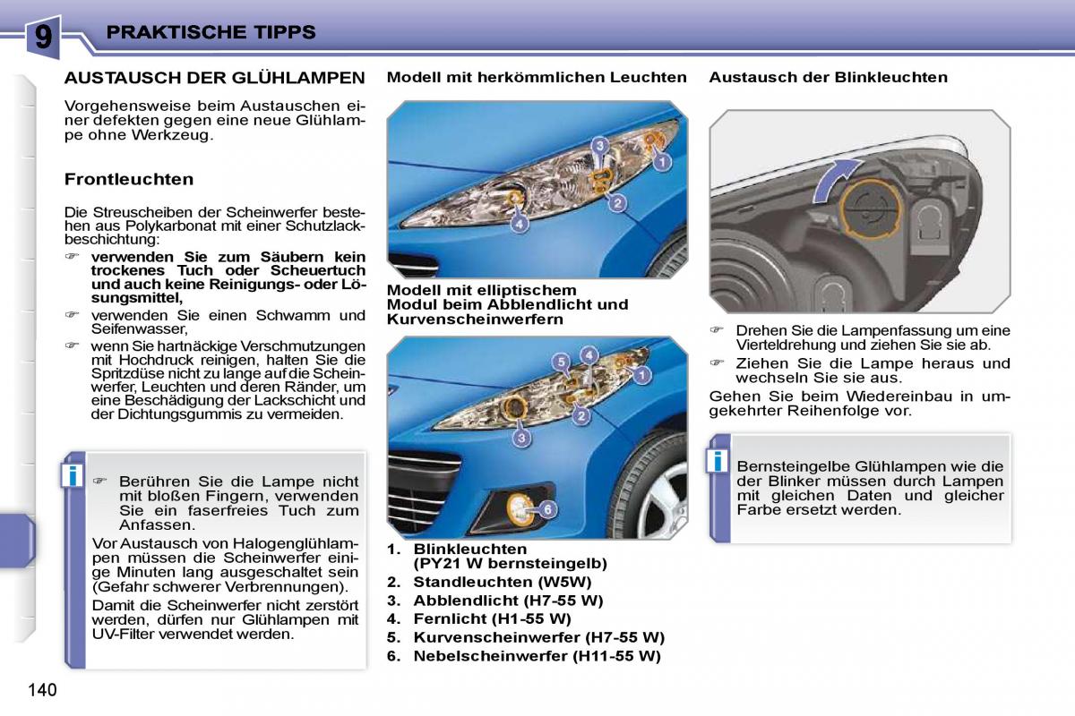 Peugeot 207 Handbuch / page 136