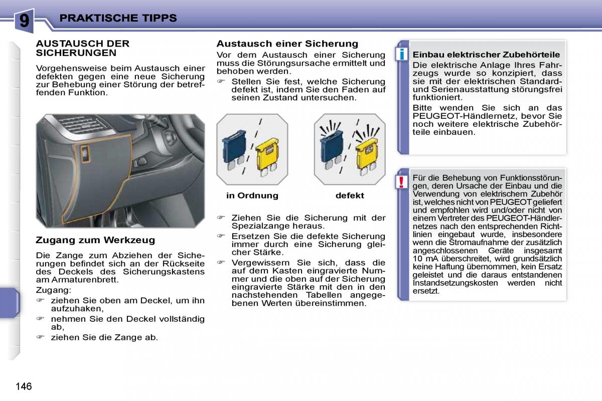 Peugeot 207 Handbuch / page 142