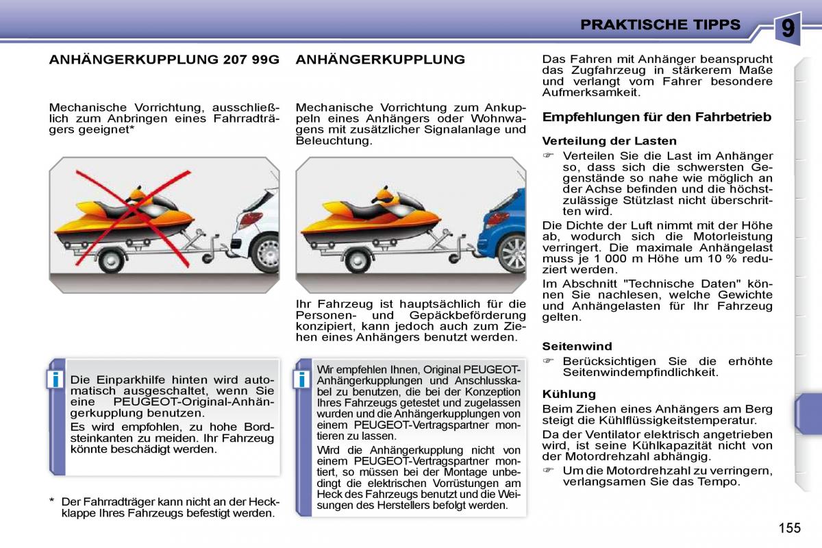 Peugeot 207 Handbuch / page 151