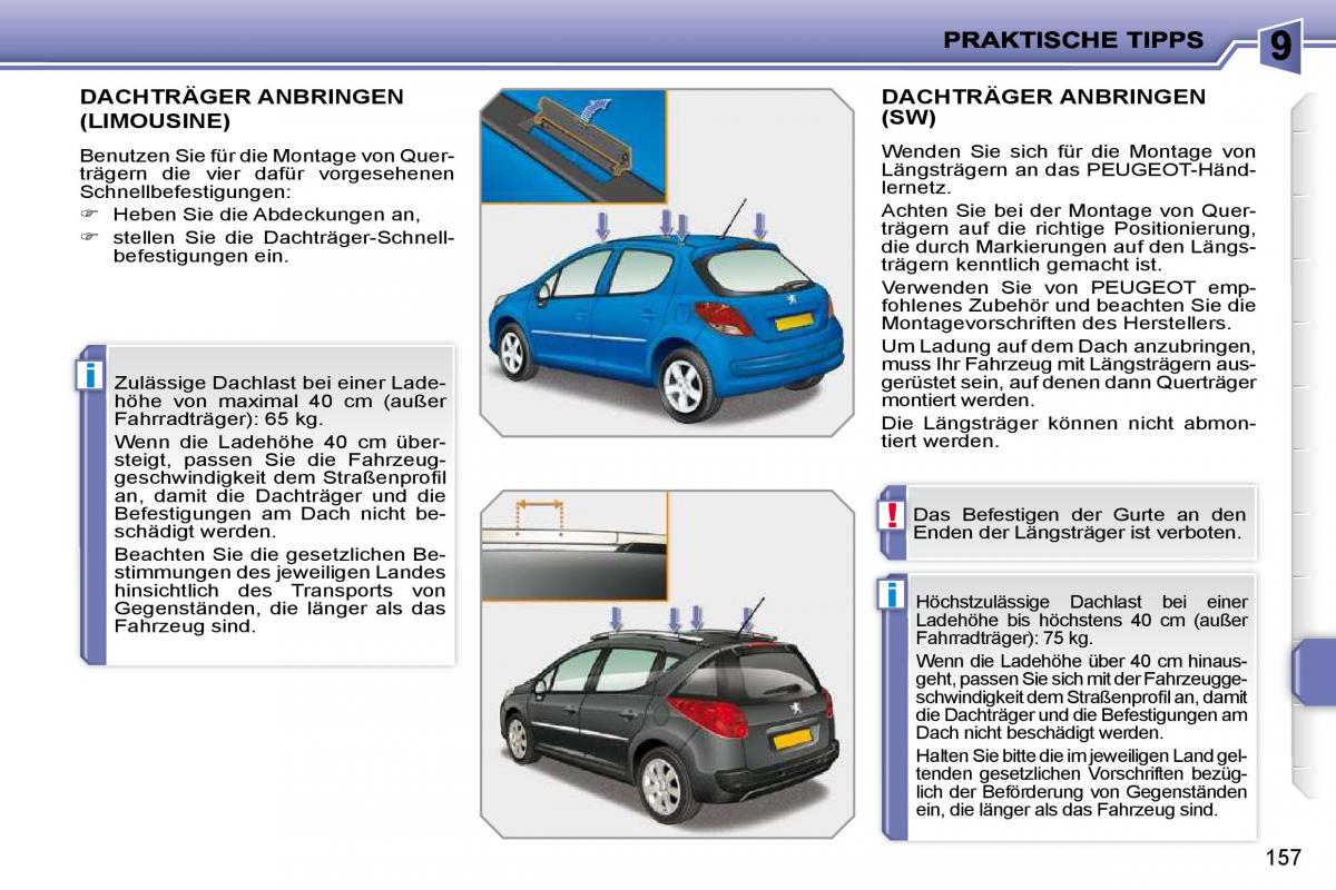 Peugeot 207 Handbuch / page 153