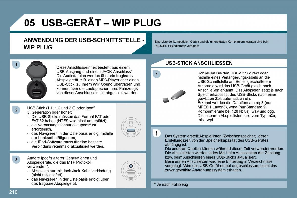 Peugeot 207 Handbuch / page 205