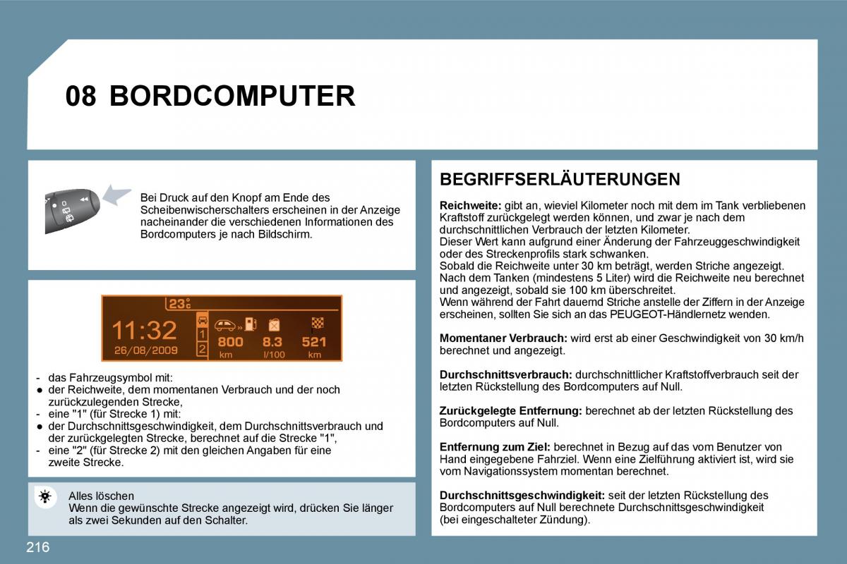 Peugeot 207 Handbuch / page 211