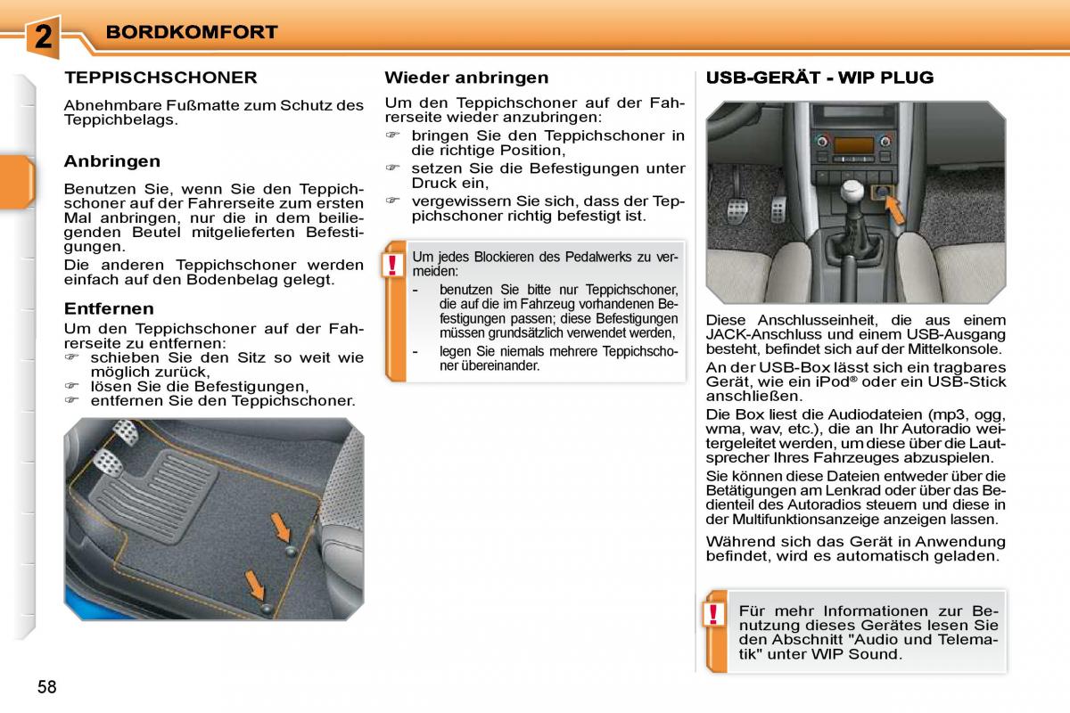 Peugeot 207 Handbuch / page 47