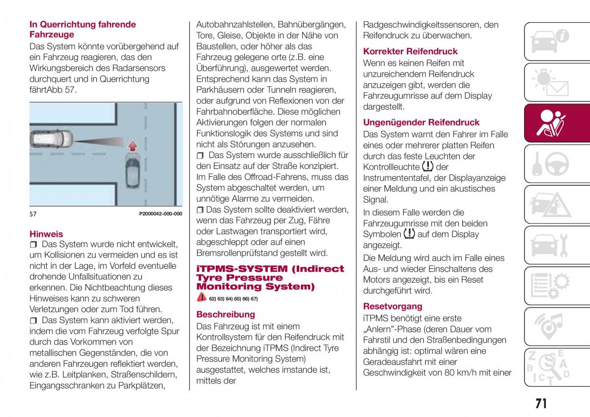 Fiat Tipo combi Handbuch / page 73