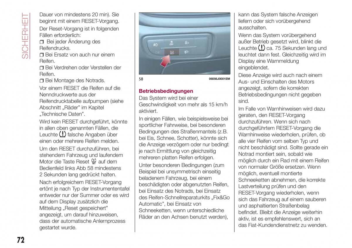 Fiat Tipo combi Handbuch / page 74