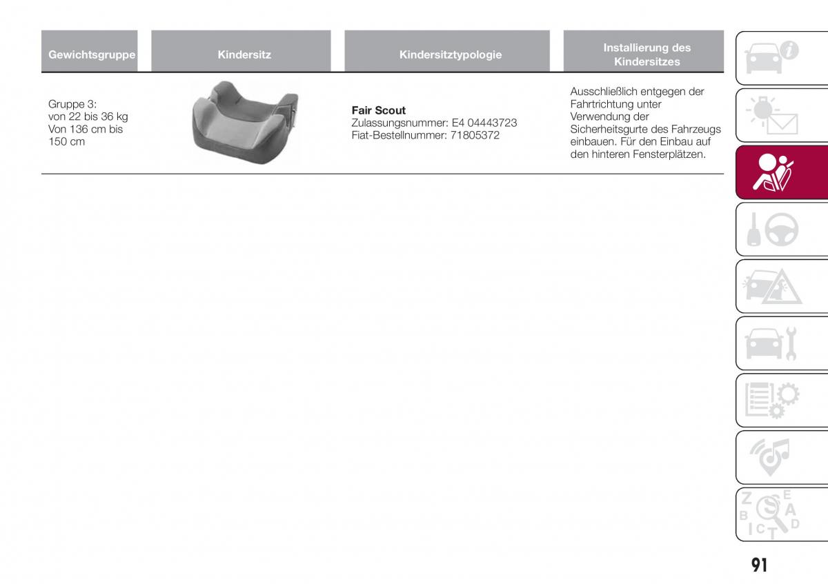 Fiat Tipo combi Handbuch / page 93