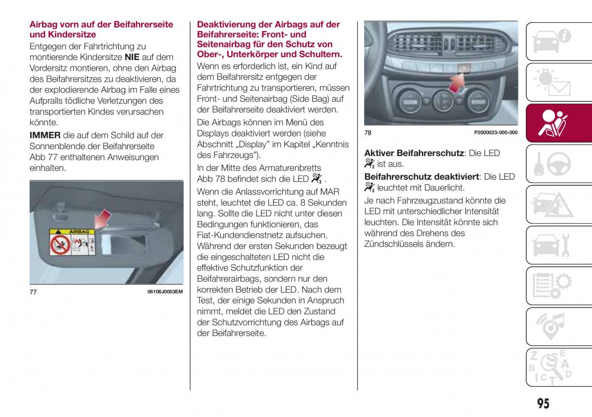 Fiat Tipo combi Handbuch / page 97