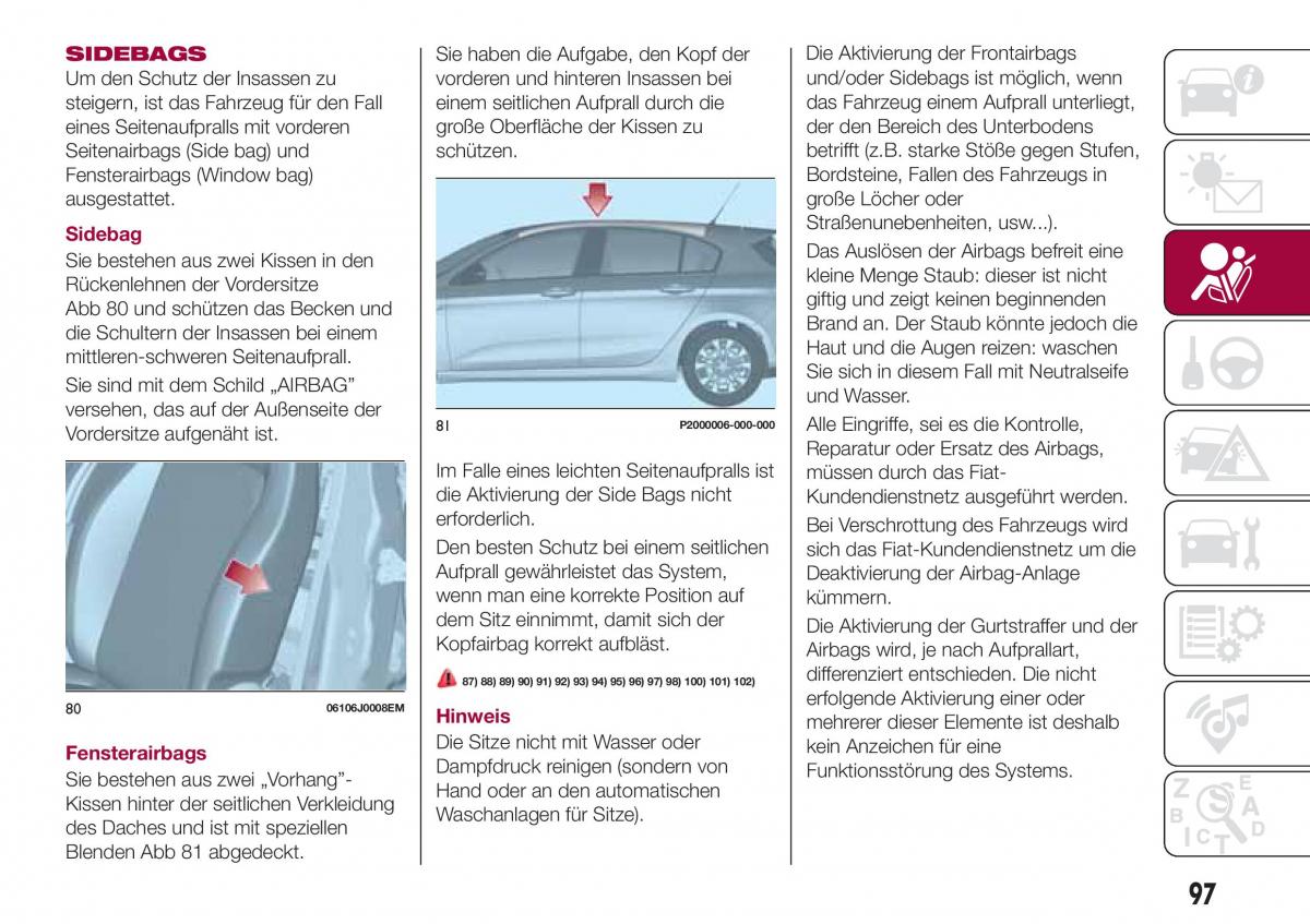 Fiat Tipo combi Handbuch / page 99