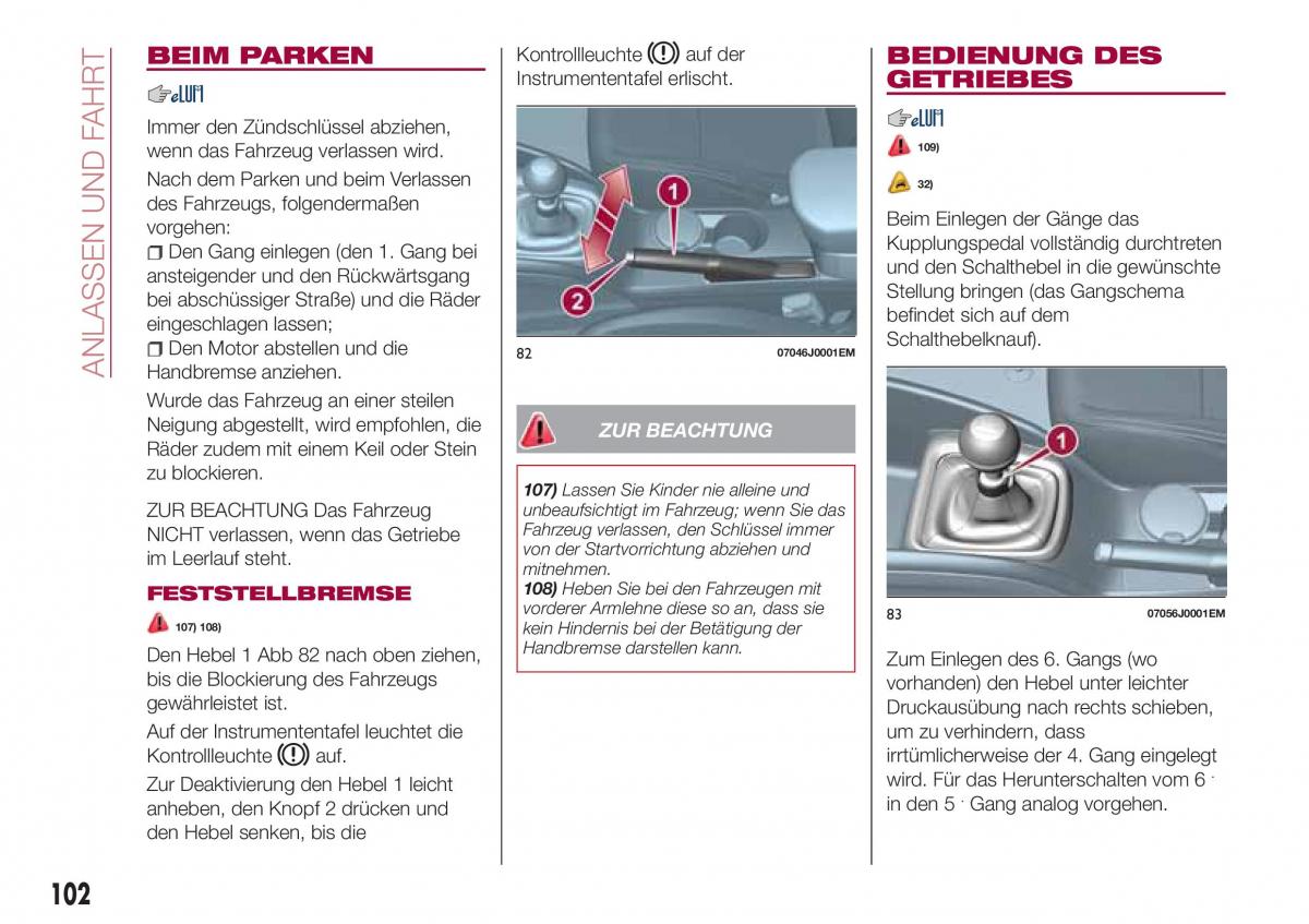 Fiat Tipo combi Handbuch / page 104