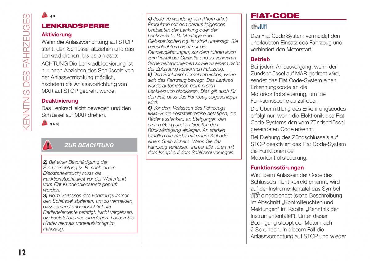 Fiat Tipo combi Handbuch / page 14