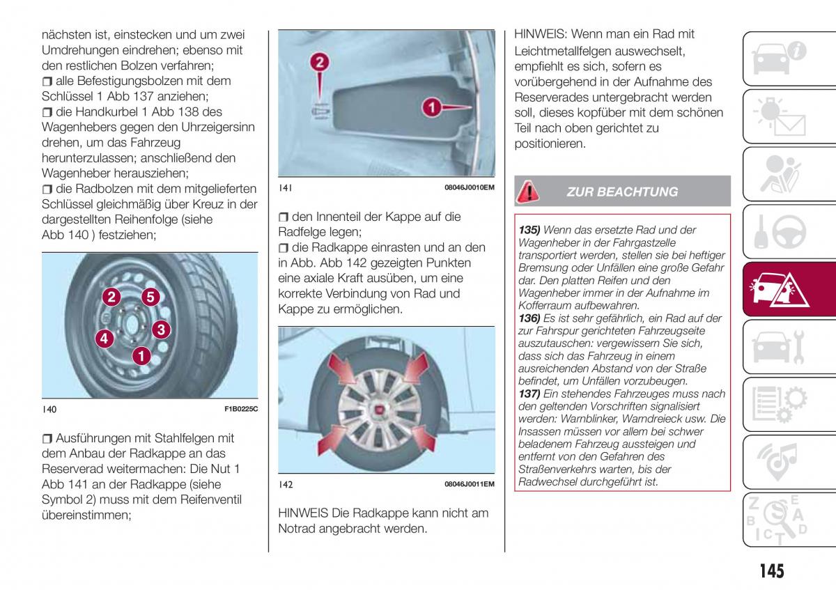 Fiat Tipo combi Handbuch / page 147