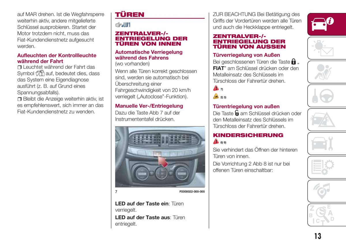 Fiat Tipo combi Handbuch / page 15