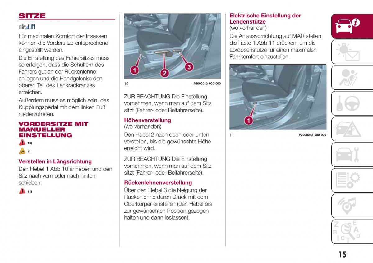 Fiat Tipo combi Handbuch / page 17