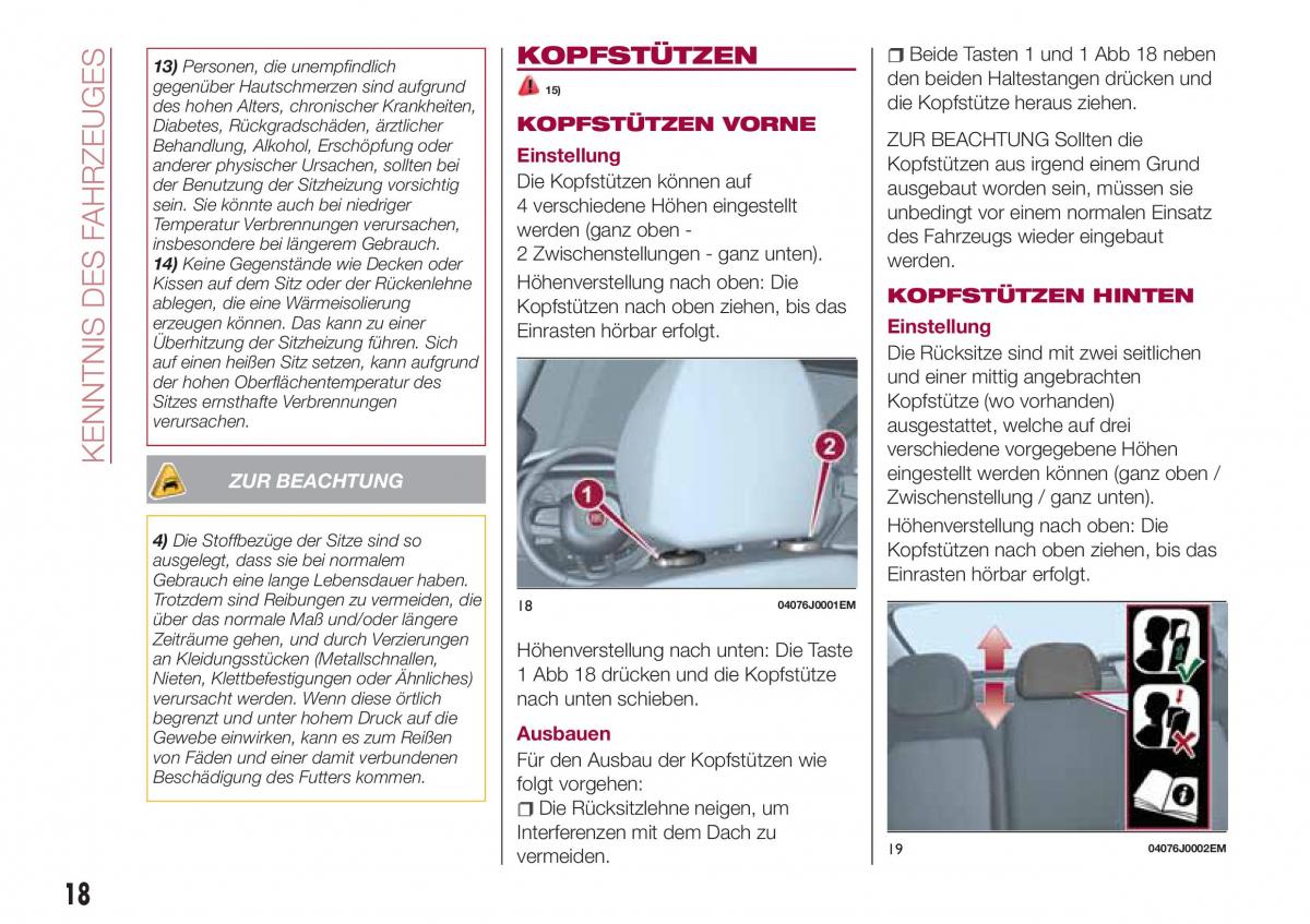 Fiat Tipo combi Handbuch / page 20