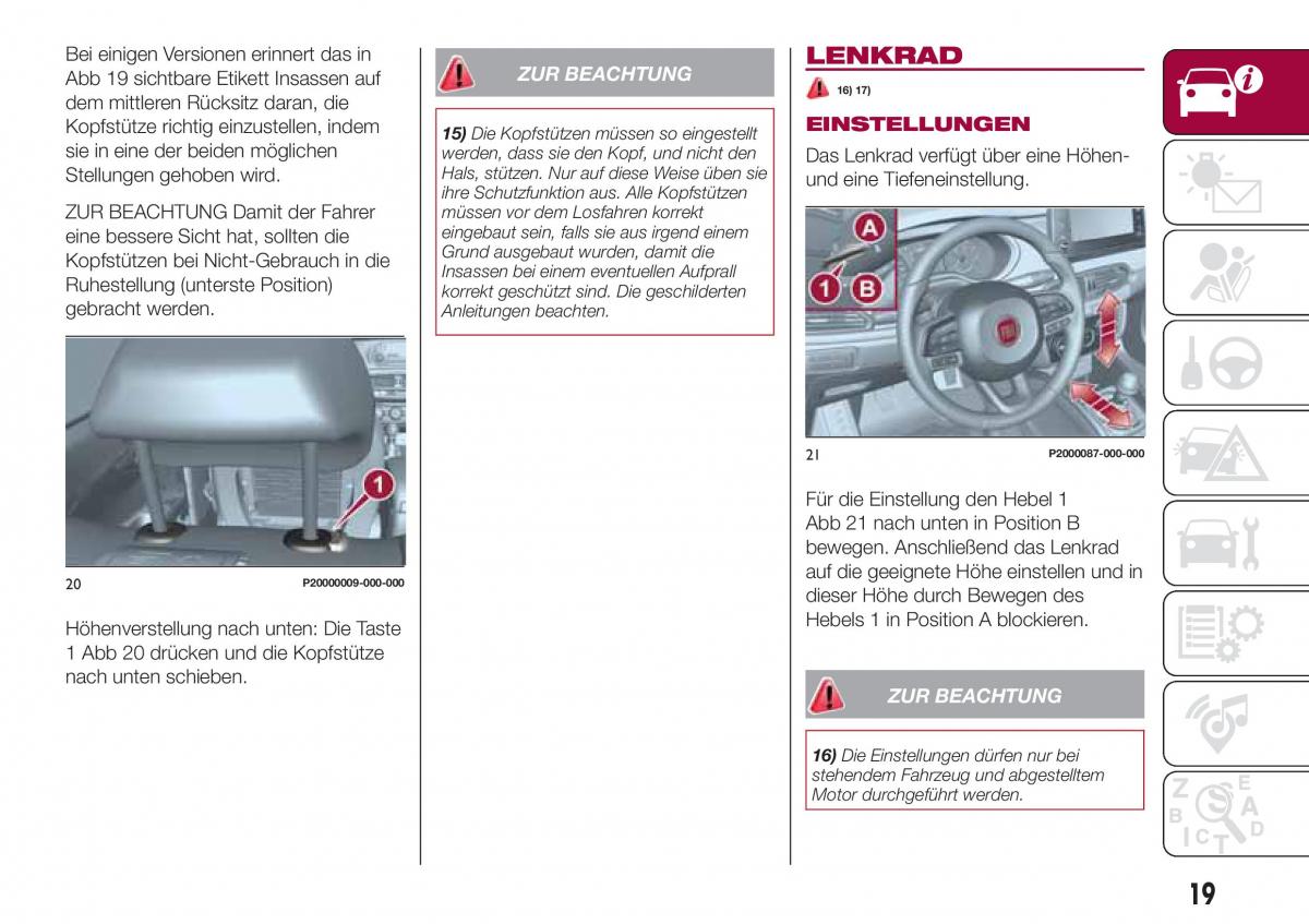 Fiat Tipo combi Handbuch / page 21