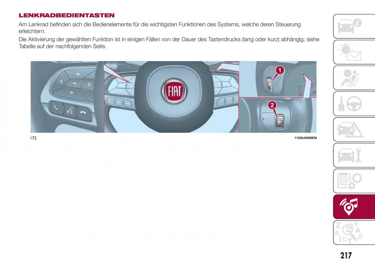 Fiat Tipo combi Handbuch / page 219