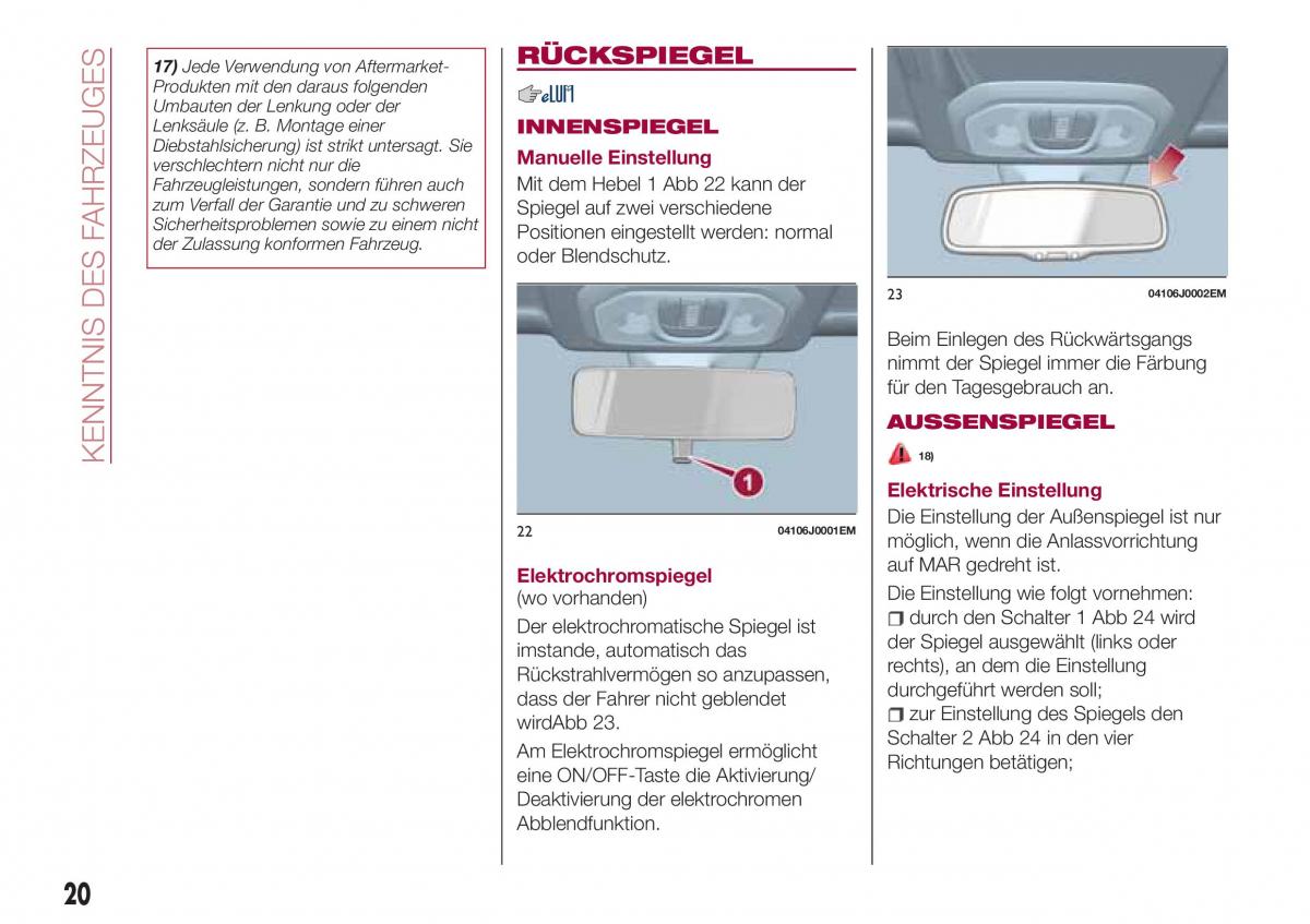 Fiat Tipo combi Handbuch / page 22