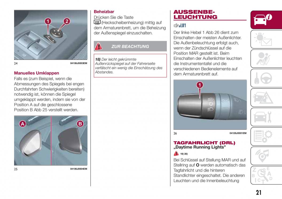 Fiat Tipo combi Handbuch / page 23