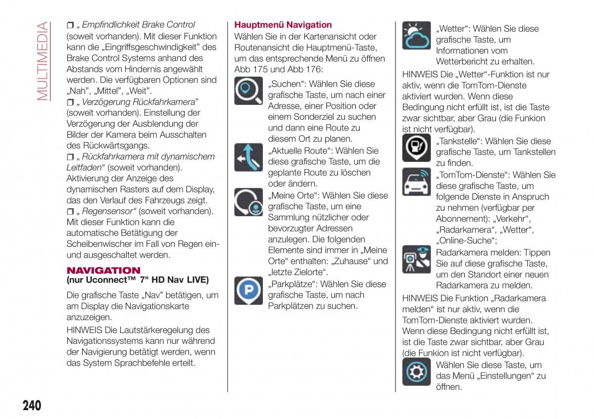 Fiat Tipo combi Handbuch / page 242