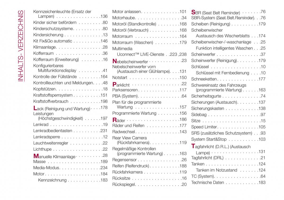 Fiat Tipo combi Handbuch / page 256