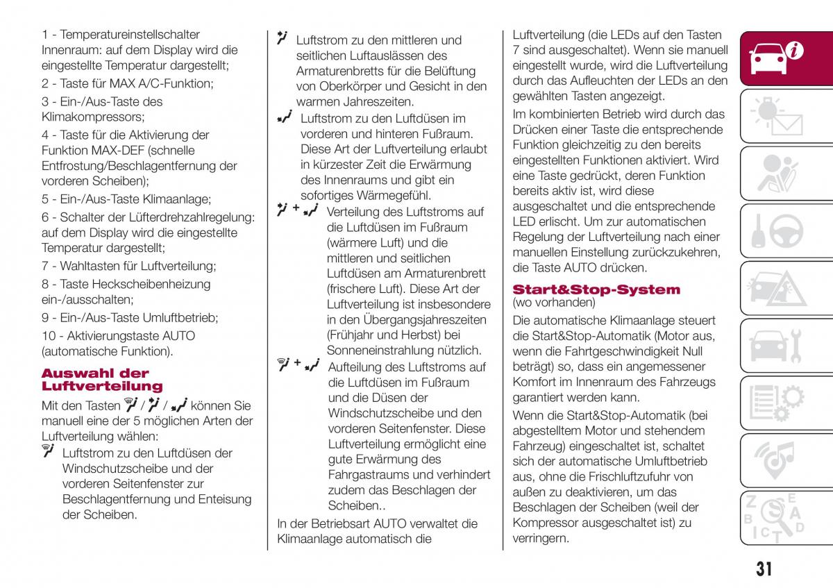 Fiat Tipo combi Handbuch / page 33