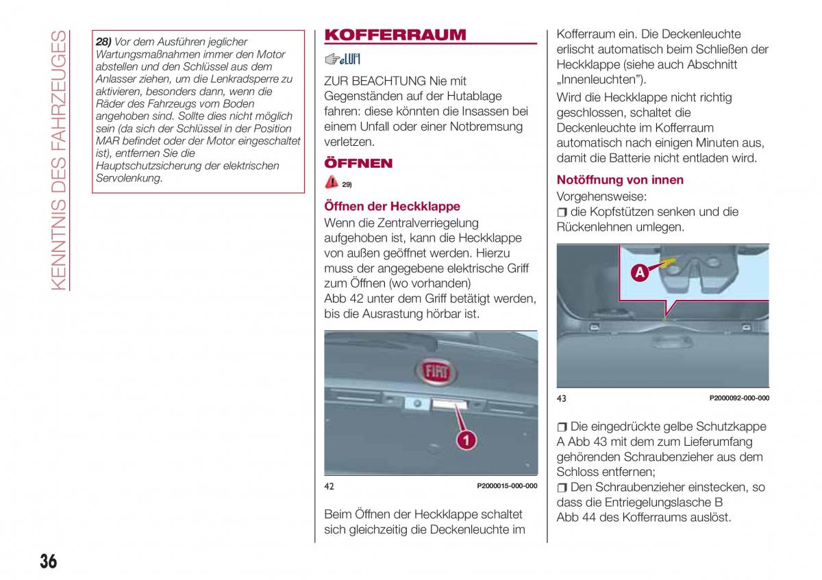 Fiat Tipo combi Handbuch / page 38