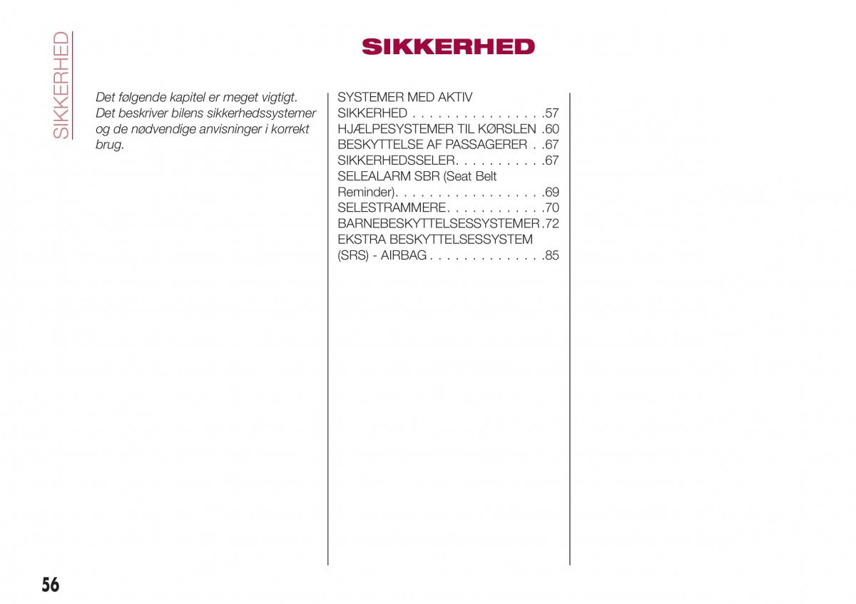 Fiat Tipo combi Bilens instruktionsbog / page 58