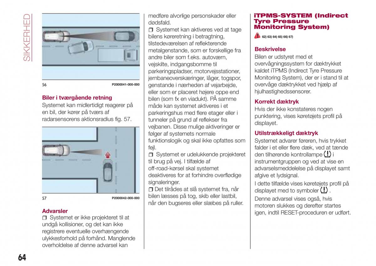 Fiat Tipo combi Bilens instruktionsbog / page 66