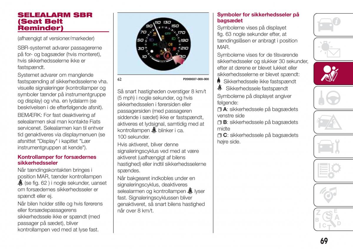 Fiat Tipo combi Bilens instruktionsbog / page 71