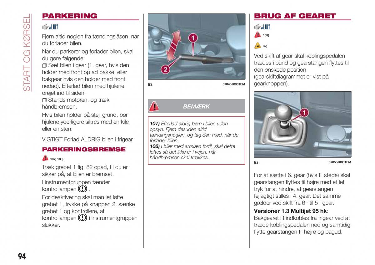 Fiat Tipo combi Bilens instruktionsbog / page 96