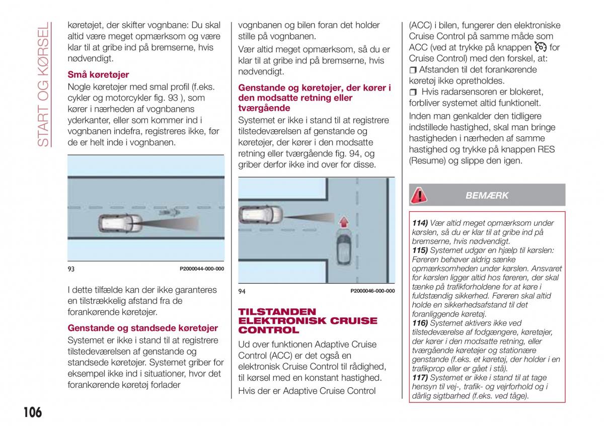 Fiat Tipo combi Bilens instruktionsbog / page 108